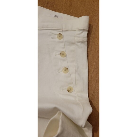 Banana Republic Premium Denim White Flare Leg Jeans Womens Size 32L (36x34) - Picture 7 of 16